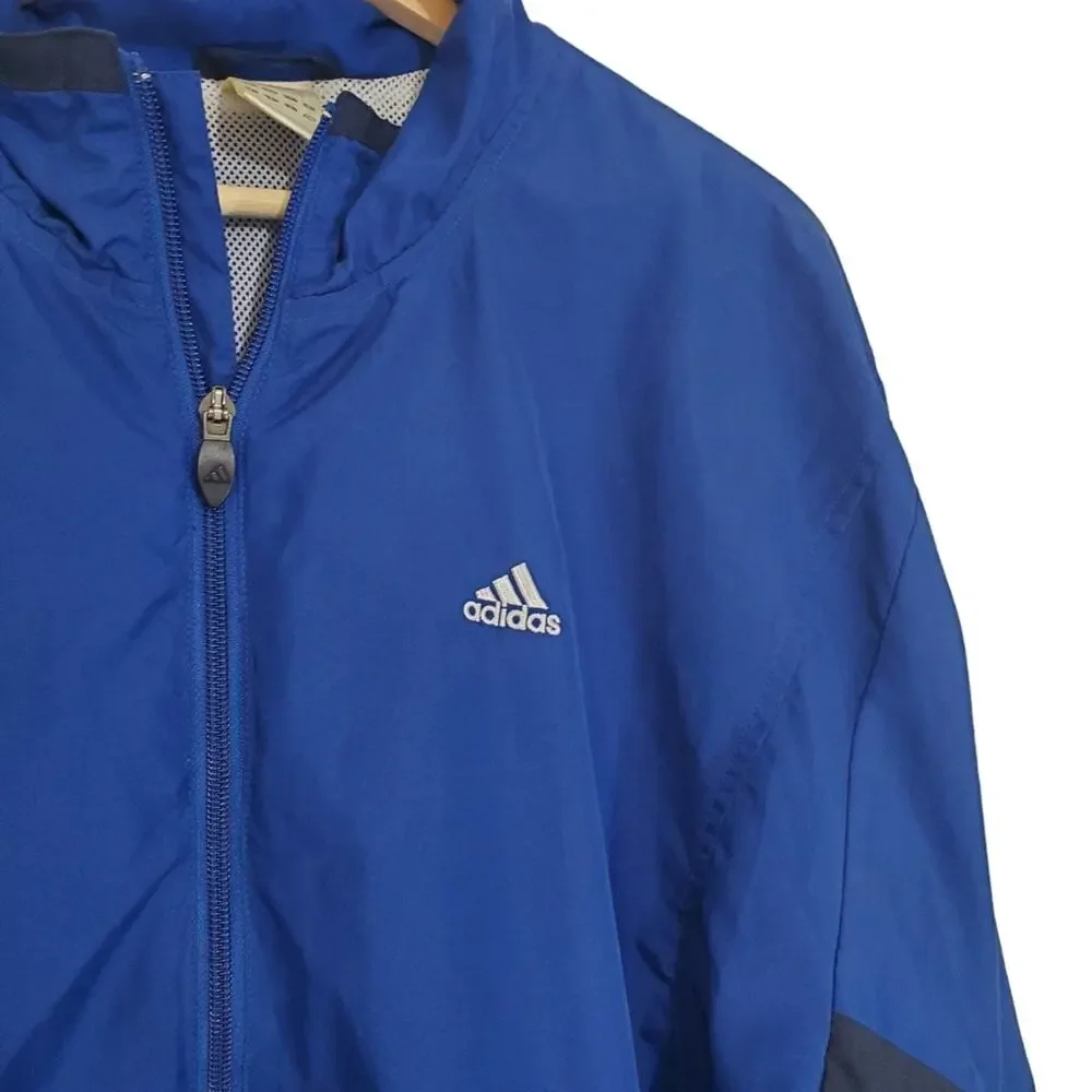 Adidas | Y2K Era Early 2000s Oversized Zip Up Climaproof Windbreaker Jacket